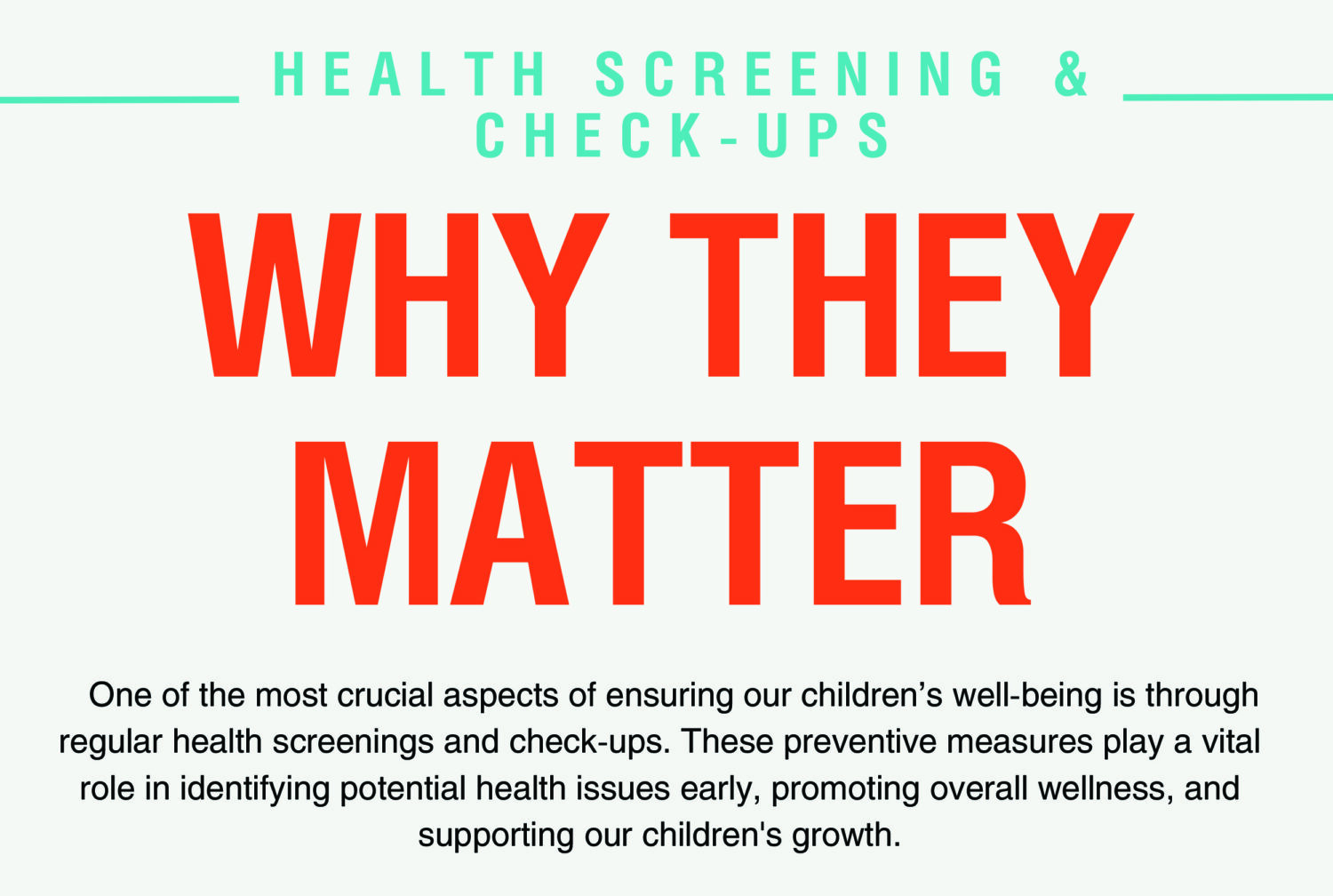 Health Screening and Check ups